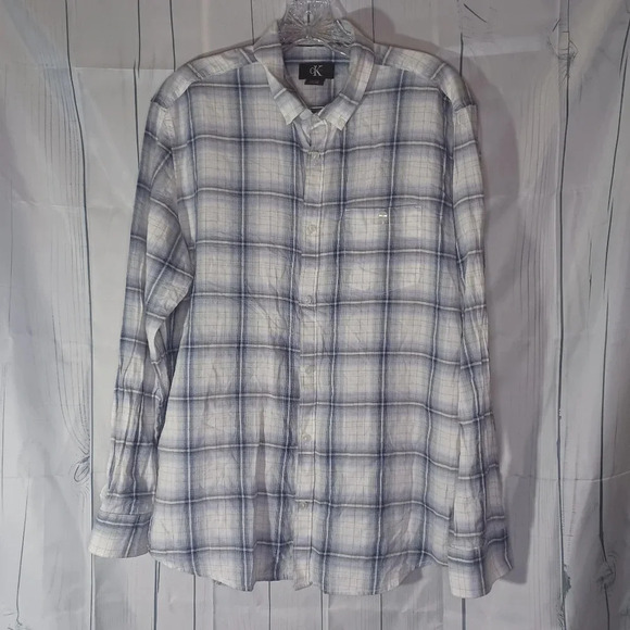 Calvin Klein 100% cotton mens  button-down shirt - Picture 1 of 10